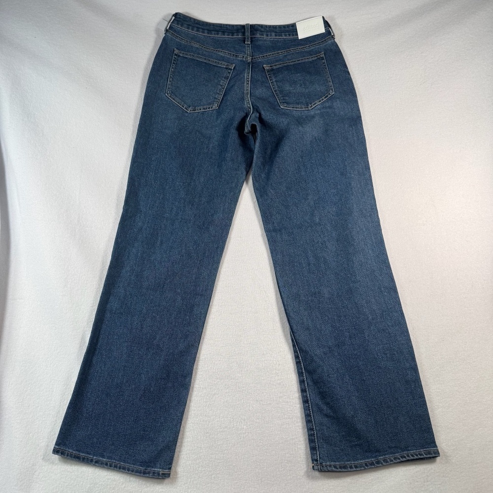 Edited Jeans Womens 8 Blue Loose Straight High Rise Dark Wash - Picture 2 of 14